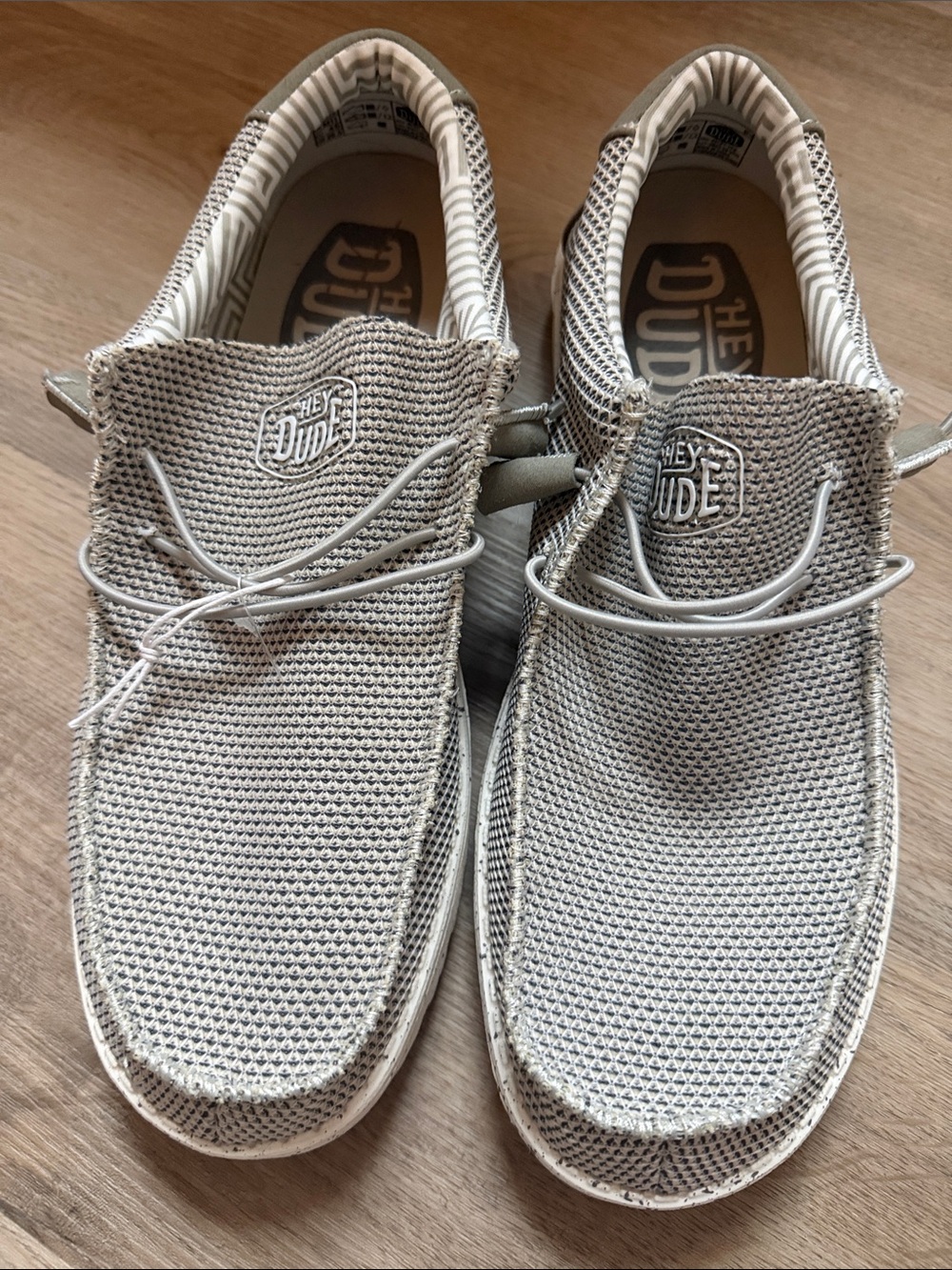Hey Dude Men’s Slip-On Loafers in Light Gray